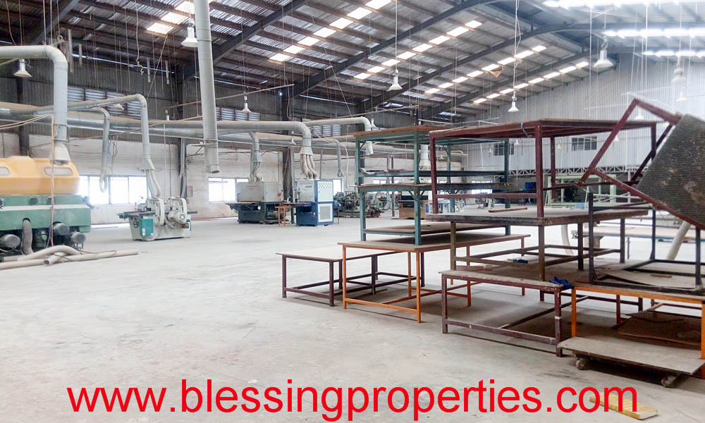Wooden Furniture Processing Factory For Sale inside industrial park.